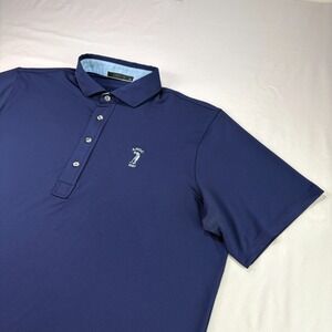 Greyson Polo Shirt Mens XL Blue Atlanta‎ National Golf Club Performance Stretch